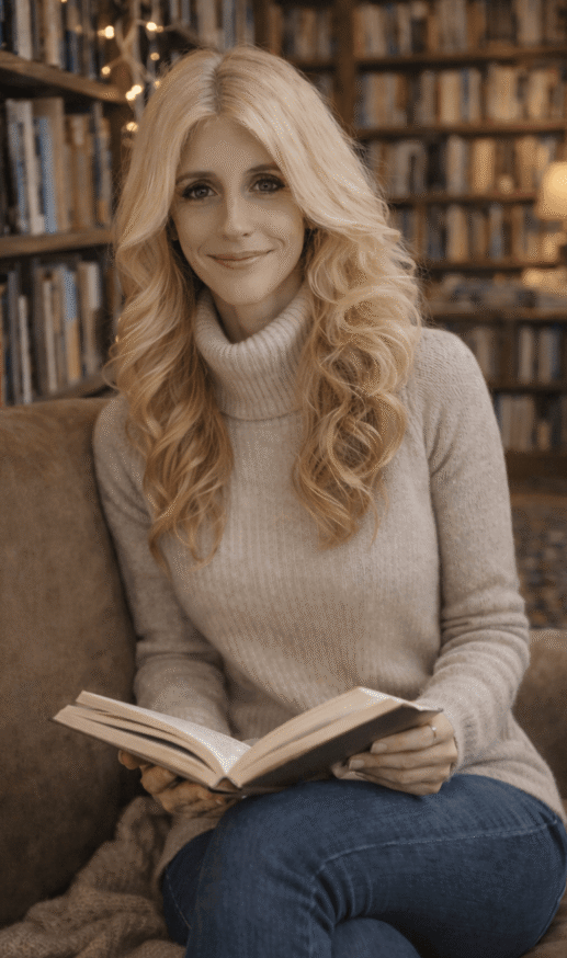 Tanya, founder of Talk to Tanya Consulting, reading at a library