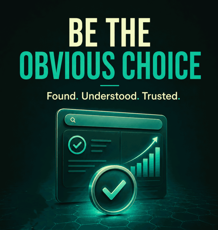 Become the Obvious choicce. Help AI Help Your Business. Found.Understood. Trusted